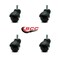 Service Caster 2 Inch Flat Black Hooded Grip Ring Ball Casters, 4PK SCC-GR01S20-POS-FB-716-4 - alternate 2